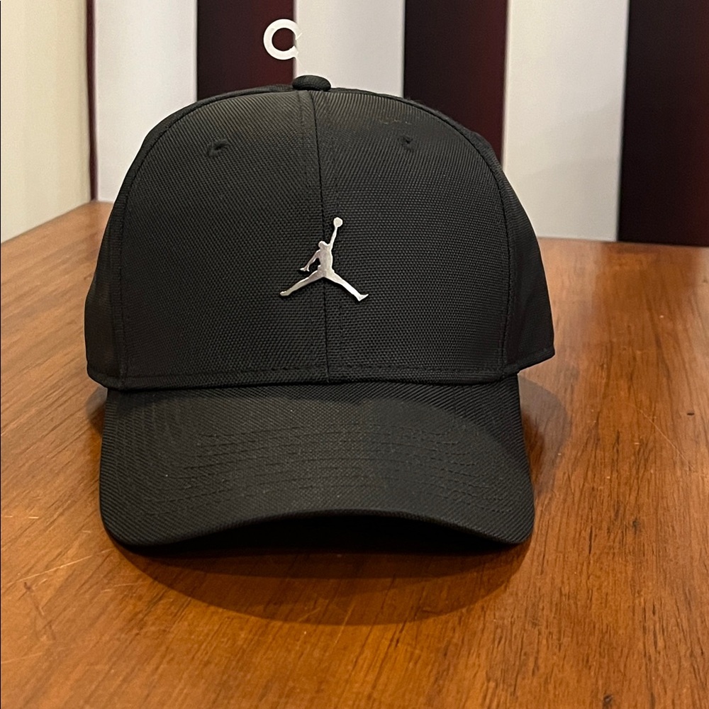 Nike Air Jordan Nylon Hat Cap black new One Size Adult Strap Back